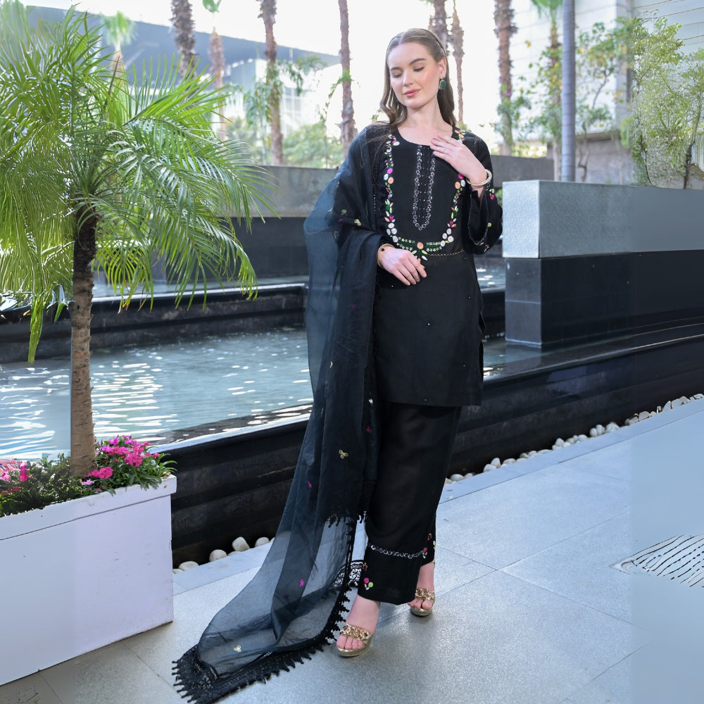 Black Linen Suit