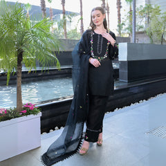 Black Linen Suit