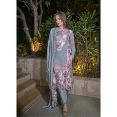 Long Grey pink Pakistani Suit
