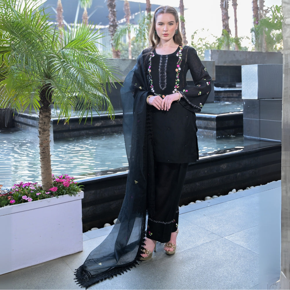 Black Linen Suit