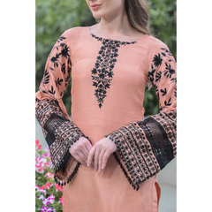 Peach – Black Co-Ord Set