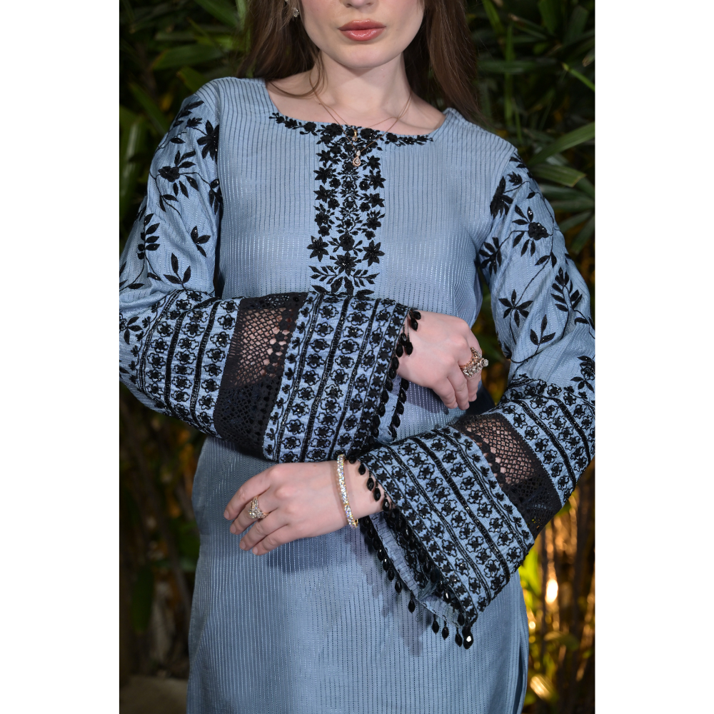 Blue Black Co-Ord Set