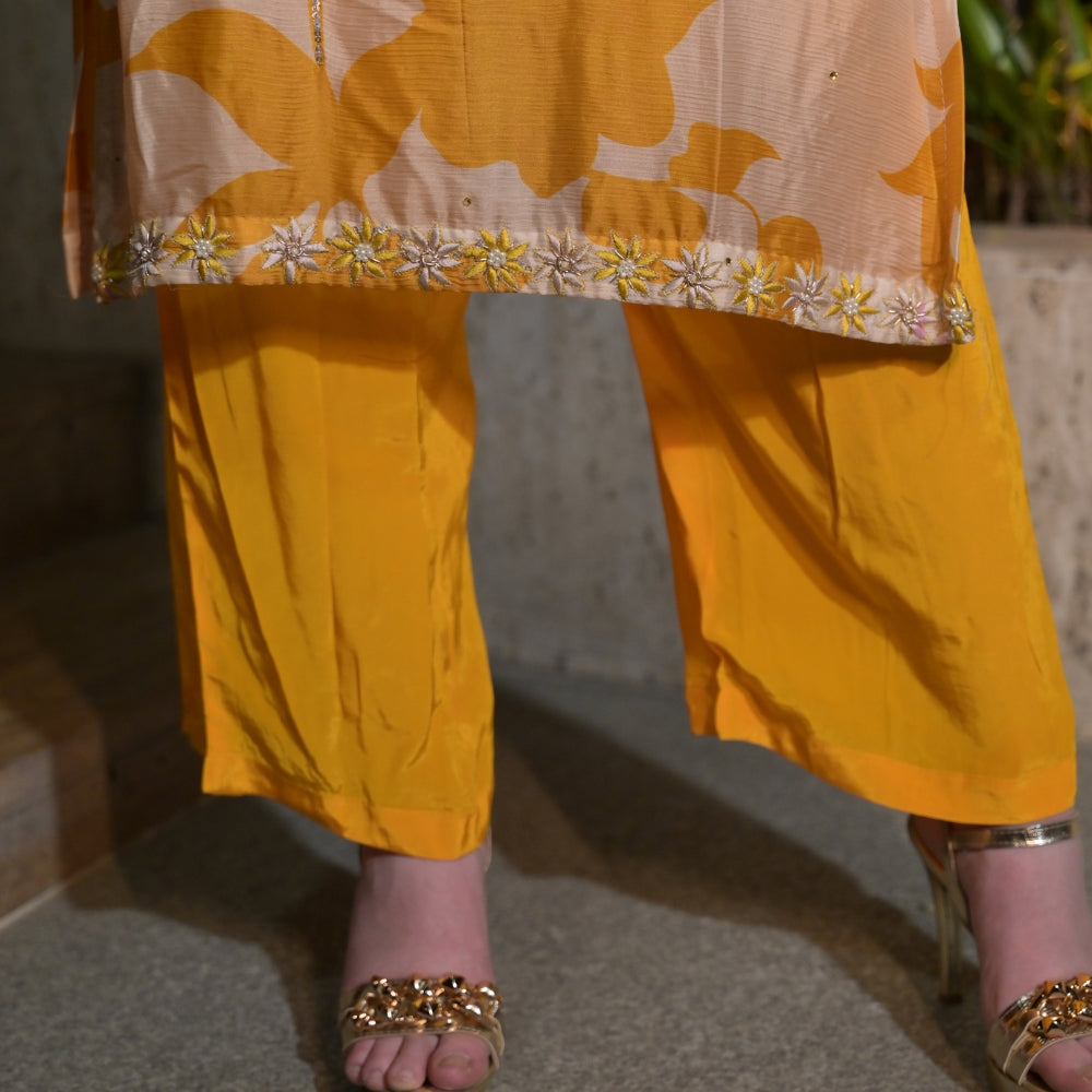 Yellow Crepe Co-ord Set
