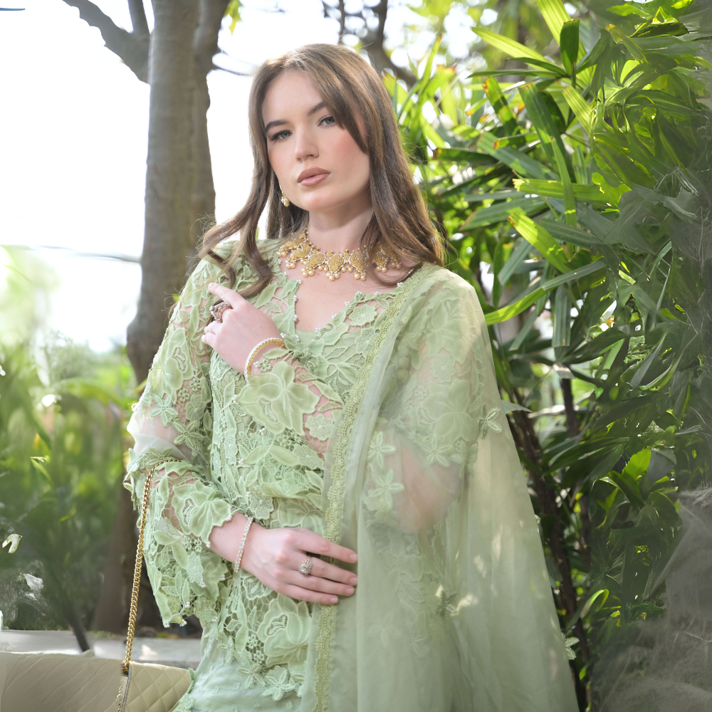 Sage Green Farshi Shalwar Suit