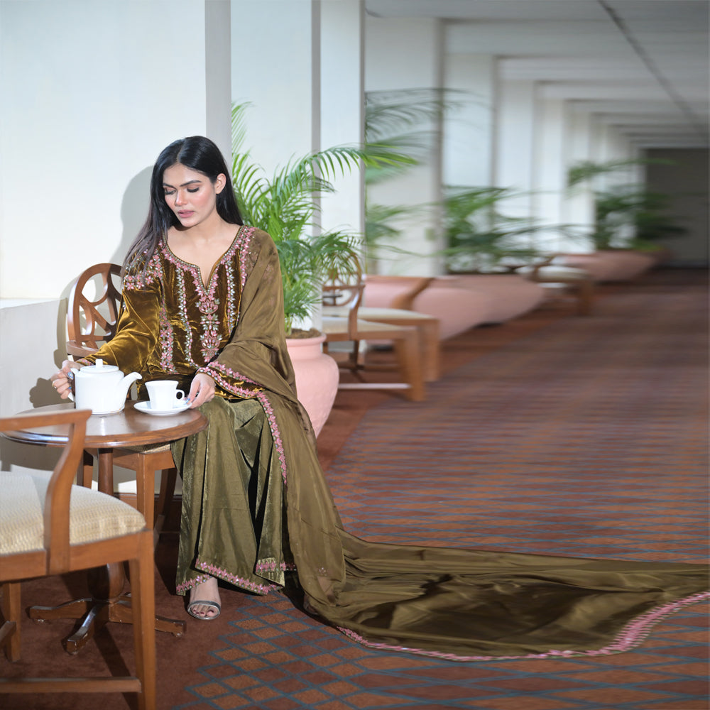 Mustard Anarkali