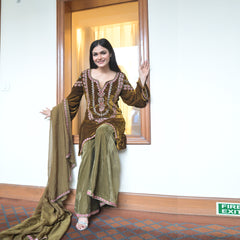 Mustard Anarkali