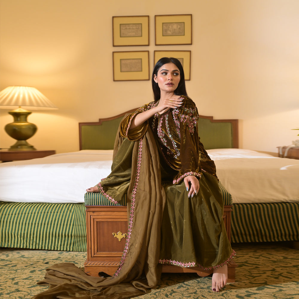Mustard Anarkali