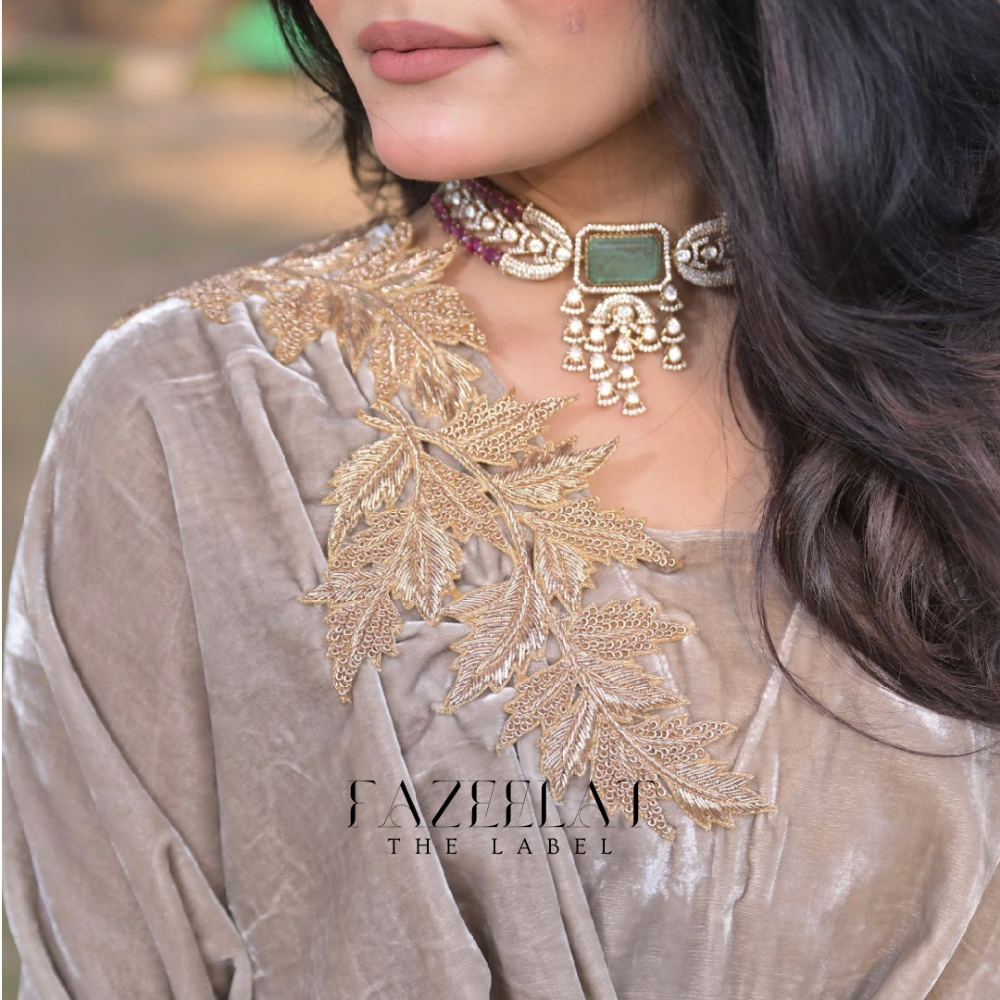Luxury Grey Kaftan