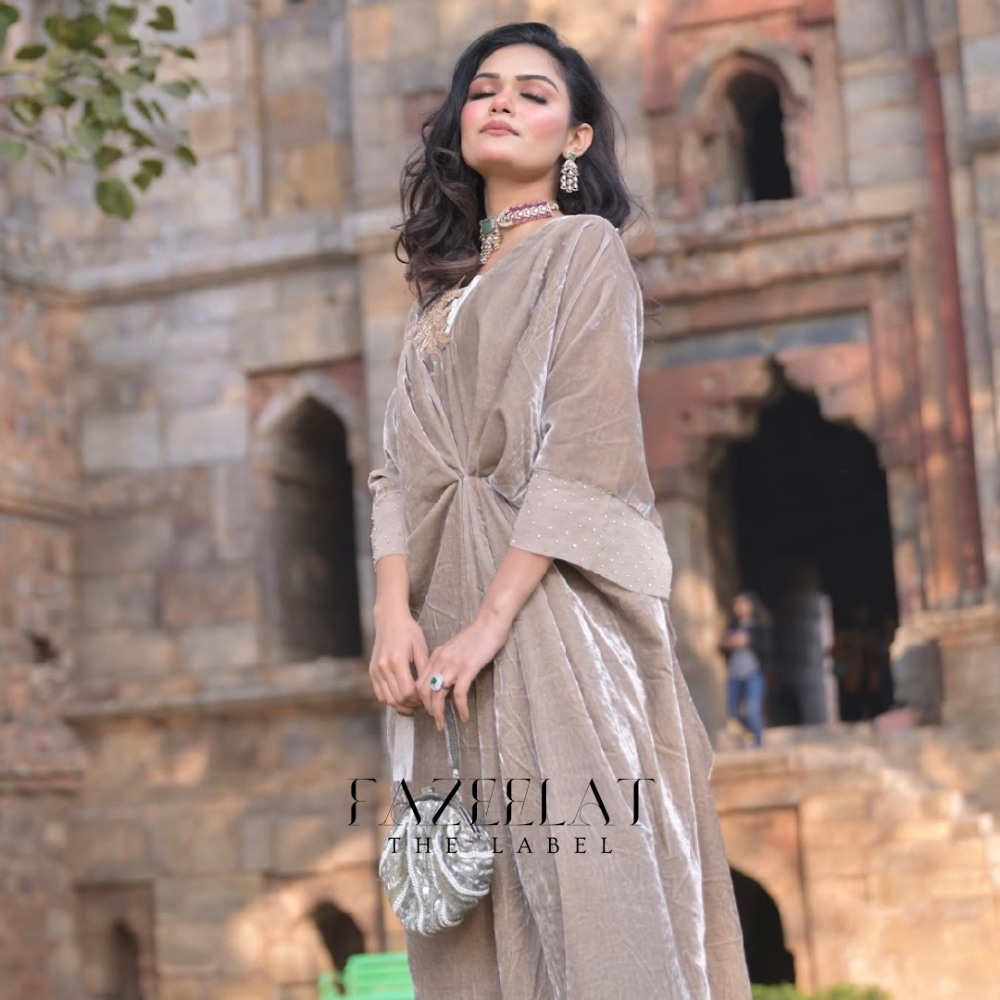 Luxury Grey Kaftan